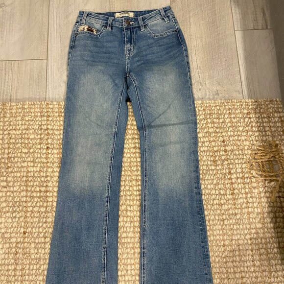 Rock and Roll Mid Rise Riding jeans with pocket detail - Picture 1 of 4